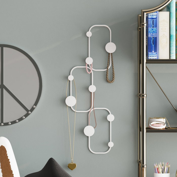 Wallity Lizzard-B Gancho de pared metálico Blanco